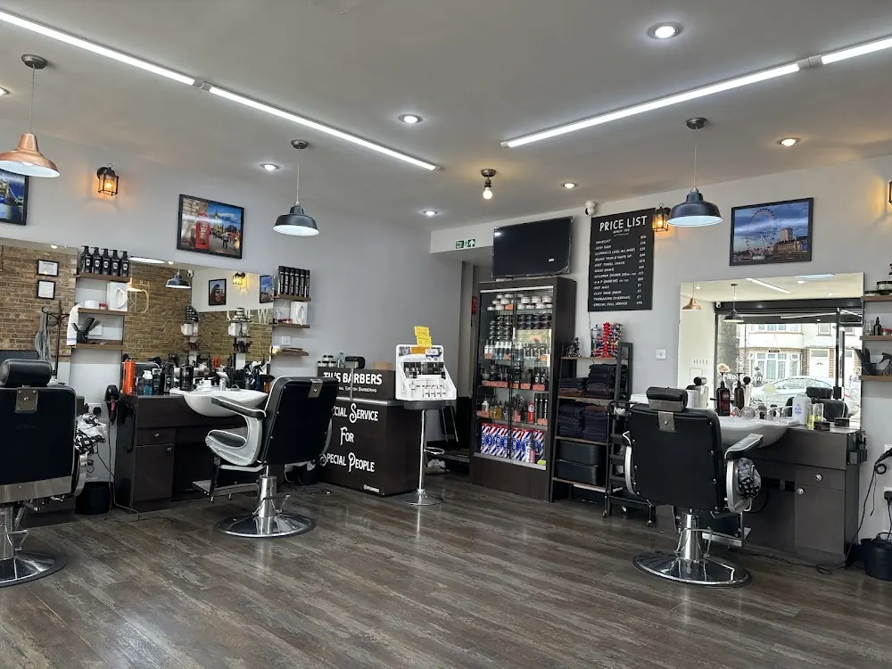 Barber chairs and the pool table inside Tils